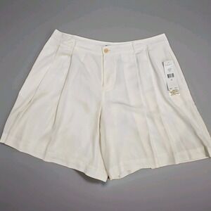 Lauren Ralph Lauren Pearl Short Sz 14 NWT Mid Lined Pleated Classic Coastal Chic